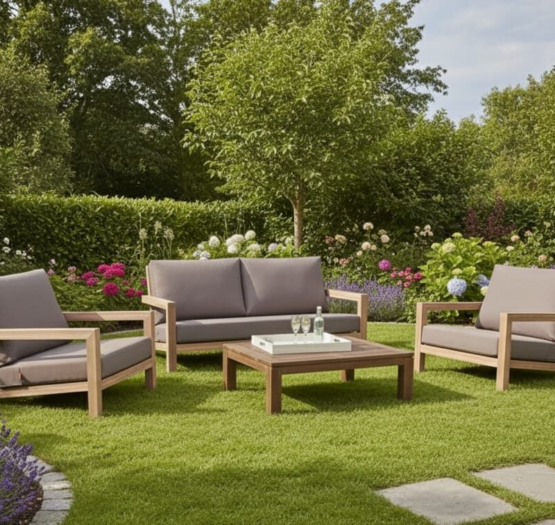 AHŞAP BAHÇE KOLTUK TAKIMI RİVA