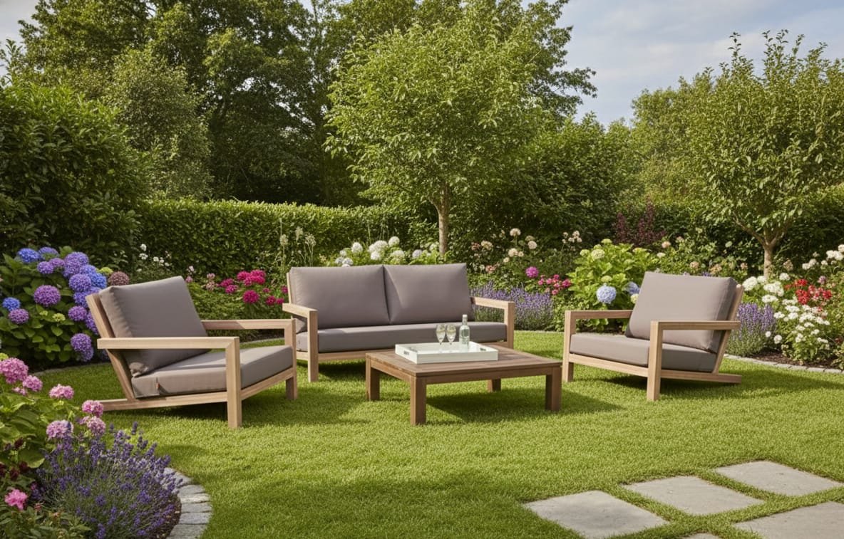 AHŞAP BAHÇE KOLTUK TAKIMI RİVA