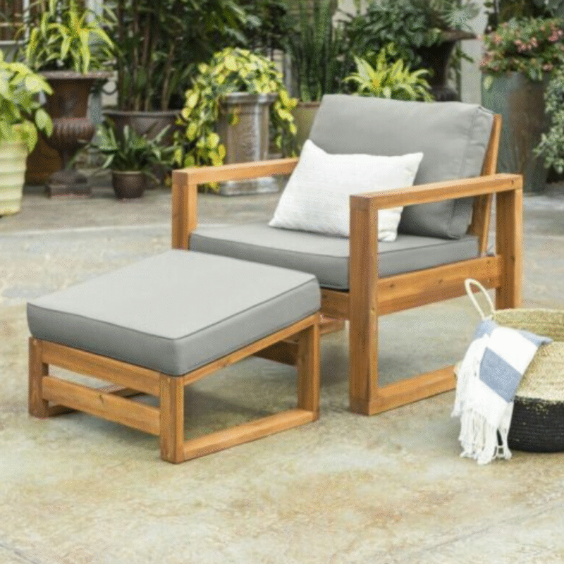 Ahşap Ayak Uzatmalı Tekli Koltuk